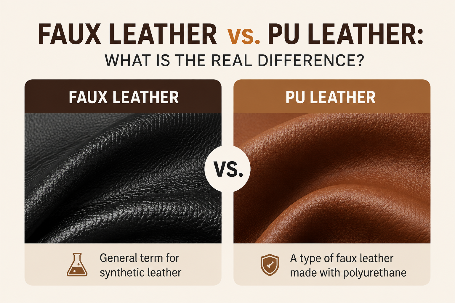 Faux Leather vs. PU Leather: What is the Real Difference?