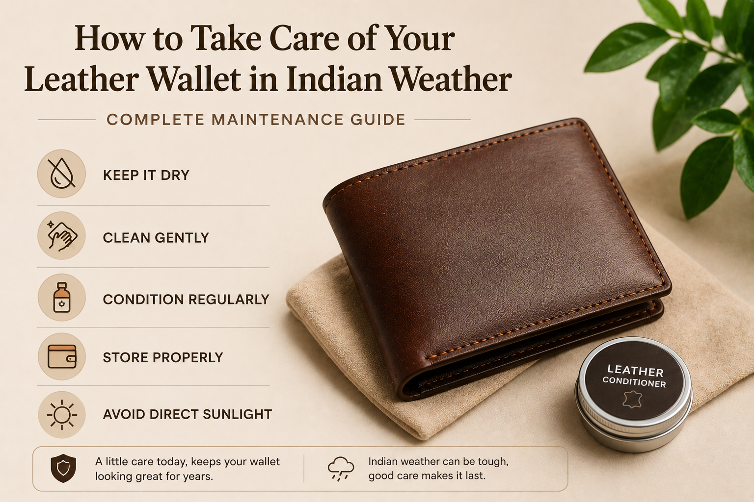 How to Take Care of Your Leather Wallet in Indian Weather