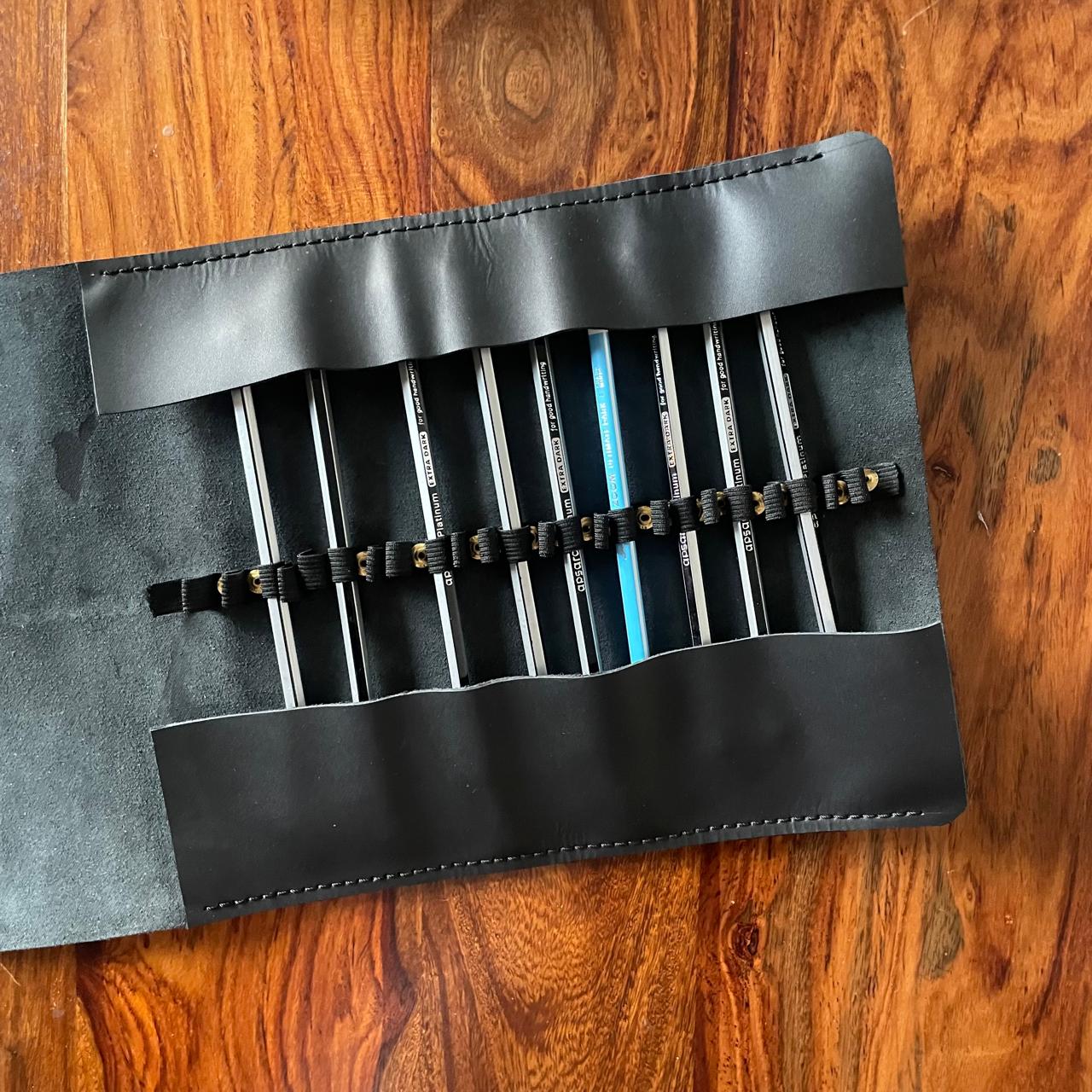 Leather Pencil Pouch| Leather Paintbrush Pouch